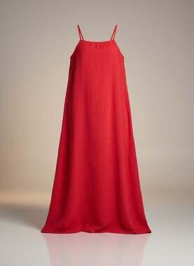 NWT Modesees Hot Pink Gauze Maxi Dress Size S Boho Vacation Sundress